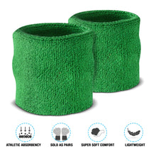 Load image into Gallery viewer, Premium Terry Cloth Cotton Wristband Pair