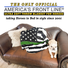 Load image into Gallery viewer, EL10-017 Official America's Front Line Thin Green Line Border Patrol Round Blanket Bedding Sofa Couch Throw