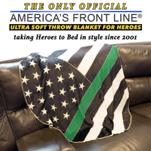 Load image into Gallery viewer, EL10-017 Official America's Front Line Thin Green Line Border Patrol Round Blanket Bedding Sofa Couch Throw