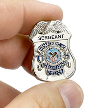 Load image into Gallery viewer, PBX-004-G VA Veterans Affairs Administration lapel pin for SERGEANT Police Officer