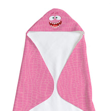 Load image into Gallery viewer, Pink Monster Soft and Absorbent Hooded Baby Towel