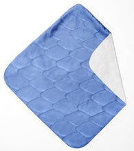 Load image into Gallery viewer, Slate Blue Monster Soft and Absorbent Hooded Baby Towel