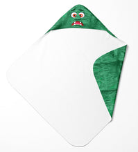 Load image into Gallery viewer, Dark Green Monster Soft and Absorbent Hooded Baby Towel