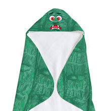 Load image into Gallery viewer, Dark Green Monster Soft and Absorbent Hooded Baby Towel