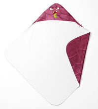 Load image into Gallery viewer, Magenta Monster Soft and Absorbent Hooded Baby Towel