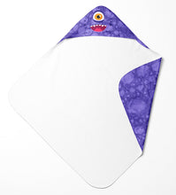 Load image into Gallery viewer, Purple Monster Soft and Absorbent Hooded Baby Towel