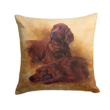 Load image into Gallery viewer, Red Irish Setters Portrait by Michael Herring Throw Pillow - 14x14 Decorative Pillow – Art for Your Home &amp; Patio HMHE0181PW1414