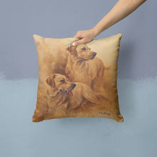 Load image into Gallery viewer, Yellow Labs by Michael Herring Throw Pillow - 14x14 Decorative Pillow – Art for Your Home &amp; Patio HMHE0182PW1414