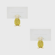Load image into Gallery viewer, Pineapple placecard holders, yellow, set of two