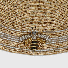 Load image into Gallery viewer, Stripey bee hand beaded placemat