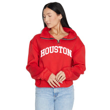 Load image into Gallery viewer, University of Houston Red Quarter Zip Sweatshirt