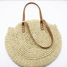 Load image into Gallery viewer, Straw Beach Tote Bag