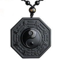 Load image into Gallery viewer, Black Obsidian Yin Yang Necklace Pendant