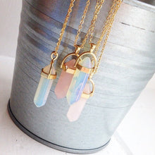 Load image into Gallery viewer, Hexagon Natural Stone Necklace [8 crystal options]