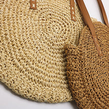 Load image into Gallery viewer, Straw Beach Tote Bag