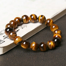 Load image into Gallery viewer, "Fearless" Tiger Eye's Stone Bracelet