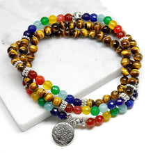 Load image into Gallery viewer, Tibetan Silver Layered Chakra Bracelet