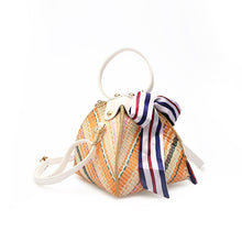 Load image into Gallery viewer, Crossbody Rattan Straw Bag
