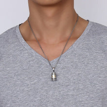 Load image into Gallery viewer, Tibetan Titanium Prayer Wheel Necklace