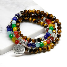Load image into Gallery viewer, Tibetan Silver Layered Chakra Bracelet