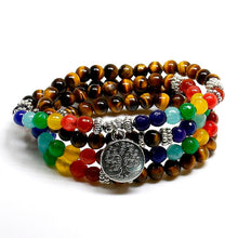 Load image into Gallery viewer, Tibetan Silver Layered Chakra Bracelet