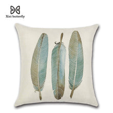Load image into Gallery viewer, Free Spirit Feather Linen Cushion Cover