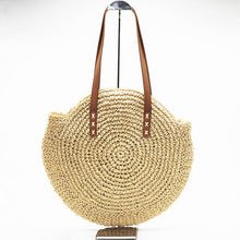 Load image into Gallery viewer, Straw Beach Tote Bag