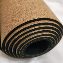 Load image into Gallery viewer, Cork Rubber Exercise Yoga Mat
