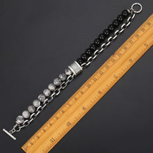 Load image into Gallery viewer, Classic Stainless Chain &amp; Map Stone Bracelet