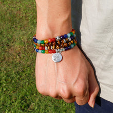 Load image into Gallery viewer, Tibetan Silver Layered Chakra Bracelet