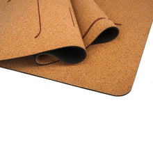 Load image into Gallery viewer, Cork Rubber Exercise Yoga Mat