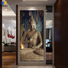 Load image into Gallery viewer, Painting buddha canvas in 3 panel