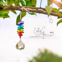 Load image into Gallery viewer, Chakra Rainbow Crystal Sun-catchers