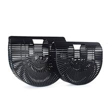 Load image into Gallery viewer, Elegant Bamboo Moon Basket Bag - 5 Colors