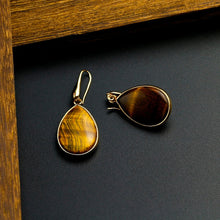 Load image into Gallery viewer, Tiger Eye Luck &amp; Protection Earrings