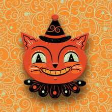 Load image into Gallery viewer, Spunky Copper Cat Brooch by Johanna Parker x Lipstick &amp; Chrome