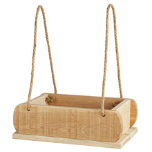 Load image into Gallery viewer, Hanging Wood Planter with Twine Rope Hanging Loops | 12"L x 7"W x 4"H