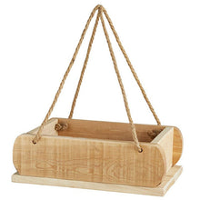 Load image into Gallery viewer, Hanging Wood Planter with Twine Rope Hanging Loops | 12"L x 7"W x 4"H