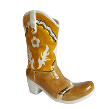 Load image into Gallery viewer, Two Tone Monogrammed Cowboy Boot Vase