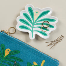 Load image into Gallery viewer, Haven Palm Tree Shaped Ceramic Trinket Tray | Catch-all Decorative Tray | 4.75” x 4”