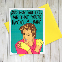 Load image into Gallery viewer, Having A Baby George Michael '80s Funny Baby Card
