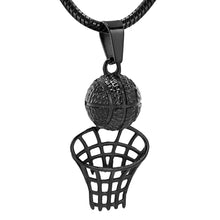 Load image into Gallery viewer, Basketball &amp; Net Cremation Urn Necklace