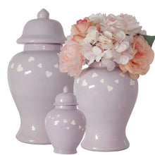 Load image into Gallery viewer, "Love is in the Air" Ginger Jars in Light Lavender