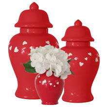Load image into Gallery viewer, "Love is in the Air" Ginger Jars in Red