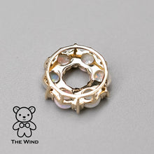 Load image into Gallery viewer, Hexagon Flower Australian Solid Opal Diamond Pendant Necklace 14K Yellow Gold