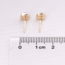 Load image into Gallery viewer, Minimalist Hexagon Doublet Opal Stud Earrings 14K Yellow Gold