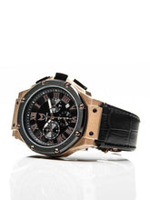 Load image into Gallery viewer, AM139CB - AMBASSADOR ROSE GOLD / BLACK / CROC STYLE BAND