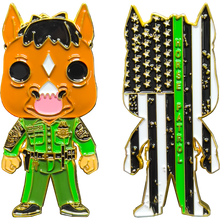 Load image into Gallery viewer, GL15-006 Border Patrol Agent Challenge Coin Horse Patrol Thin Green Line American Flag Honor First