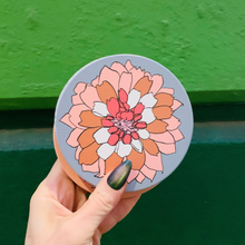 Load image into Gallery viewer, Houndstooth &amp; Flower Ceramic Coaster Set of 4