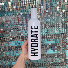Load image into Gallery viewer, Hydrate Stainless Steel Water or Wine Bottle in White | Holds an Entire Bottle of Wine | 25oz